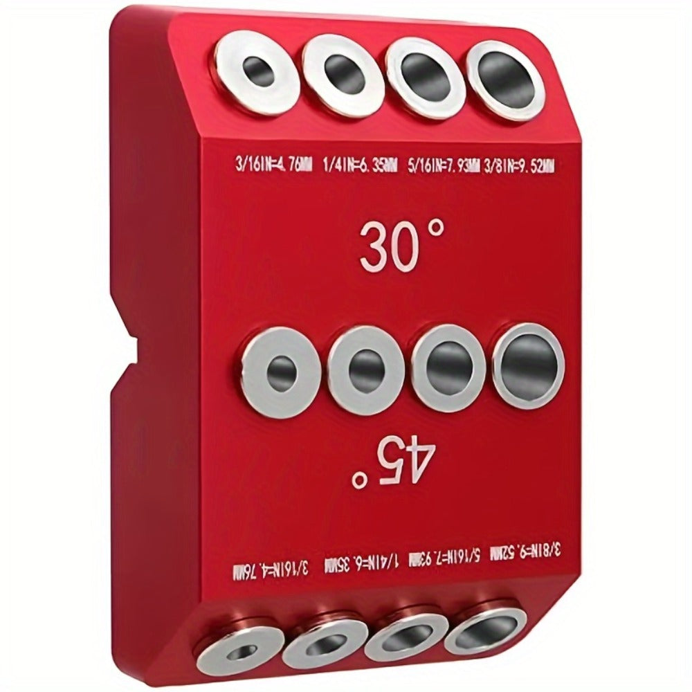 Metal Drill Guide Jig 30¡ã 45¡ã 90¡ã with Allen Wrench ¨C Precise Multi-Angle Drilling for Cable Railing, Lag Screw, Deck Post & Stair Handrail Installation