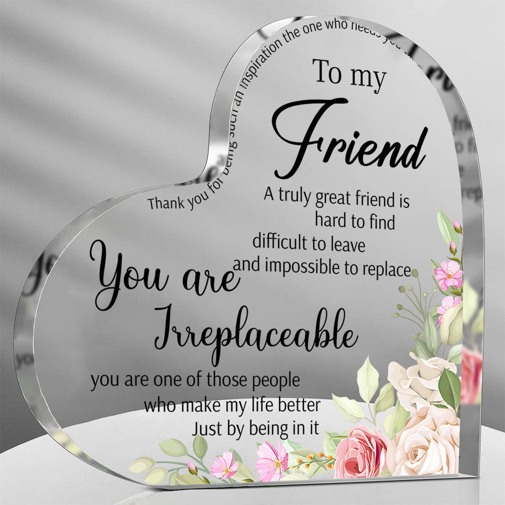 Sunflower Acrylic Friendship Gift for Women ¨C Bestie Birthday Christmas Thank You Present Unbiological Sister BFF Keepsake