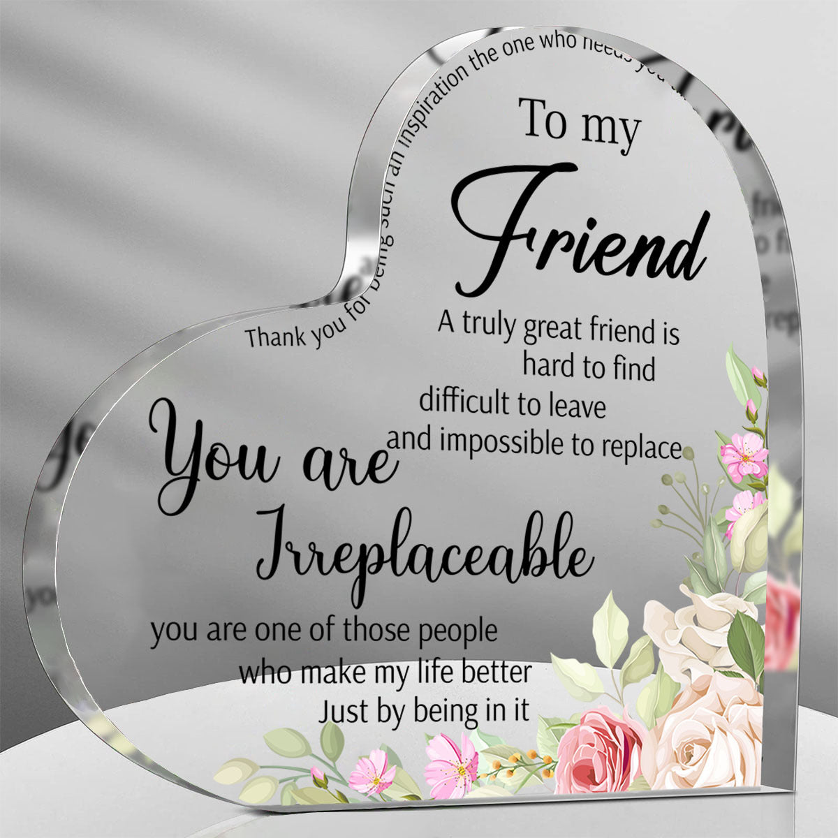Sunflower Acrylic Friendship Gift for Women ¨C Bestie Birthday Christmas Thank You Present Unbiological Sister BFF Keepsake