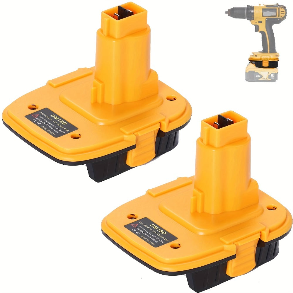 DM18D Battery Adapter for DeWalt 18V XRP NiCad NiMh Cordless Tools Compatible with DeWalt 20V Li-ion or MK 18V Red Tools Li-ion Replaces DeWalt 18V Battery 2 Pack or 4 Pack Adapter Only