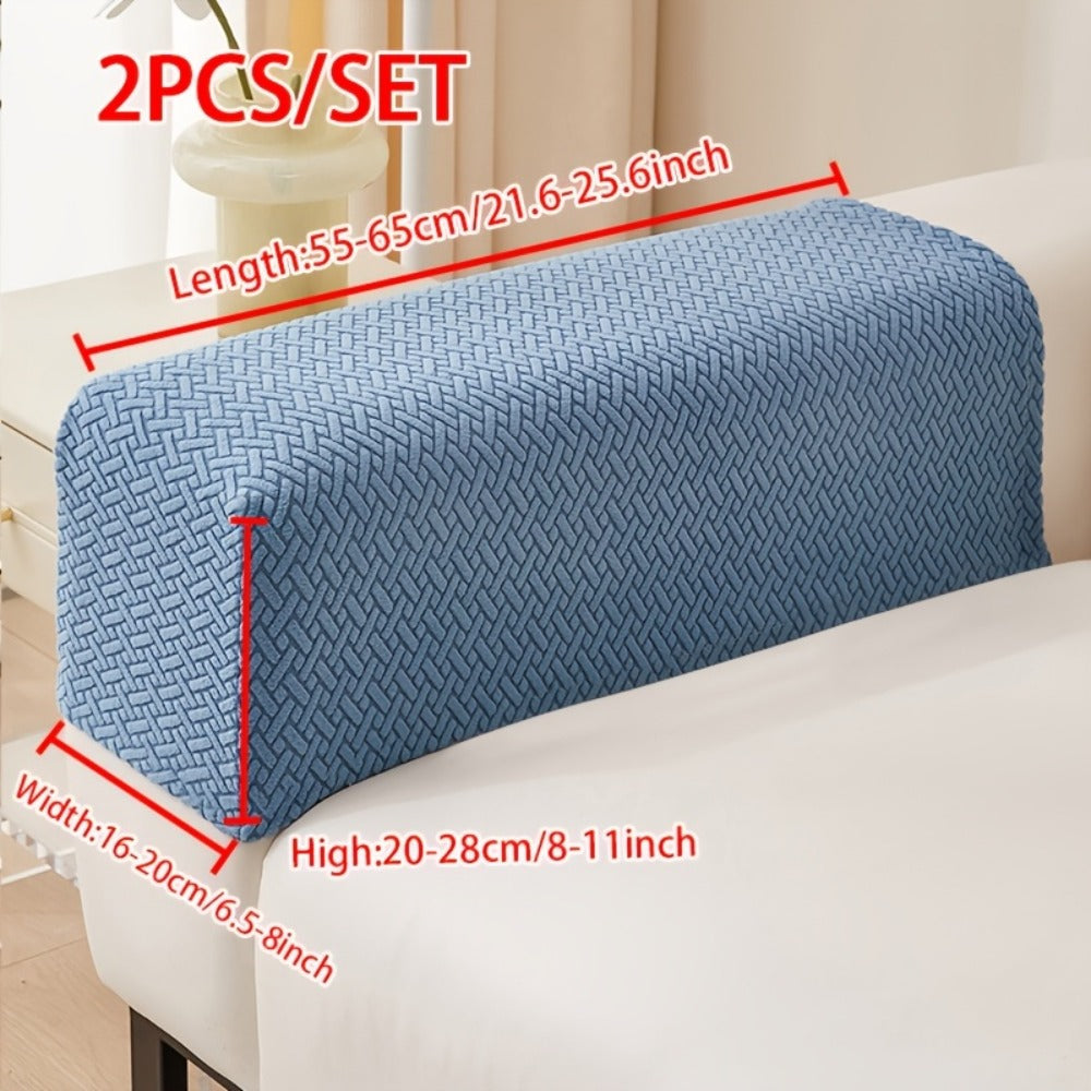 Jacquard Stretch Sofa Cover Non-Slip | Elastic Wear-Resistant Couch Slipcover, Polyester Jacquard Fabric, 1 to 4 Seat Sectional L-Shape, Armrest Backrest, Machine Washable