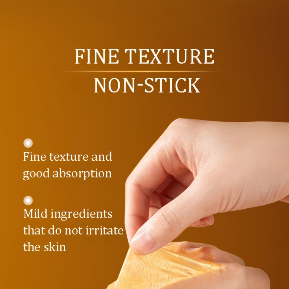 Turmeric Tear Off Facial Mask 20pcs - Deep Moisturizing Gel Face Mask, Brightening & Radiance Boosting, Non-Sticky Peel Off Mask for Daily Skin Care, Travel Size, Suitable for All Skin Types, Holiday Gift