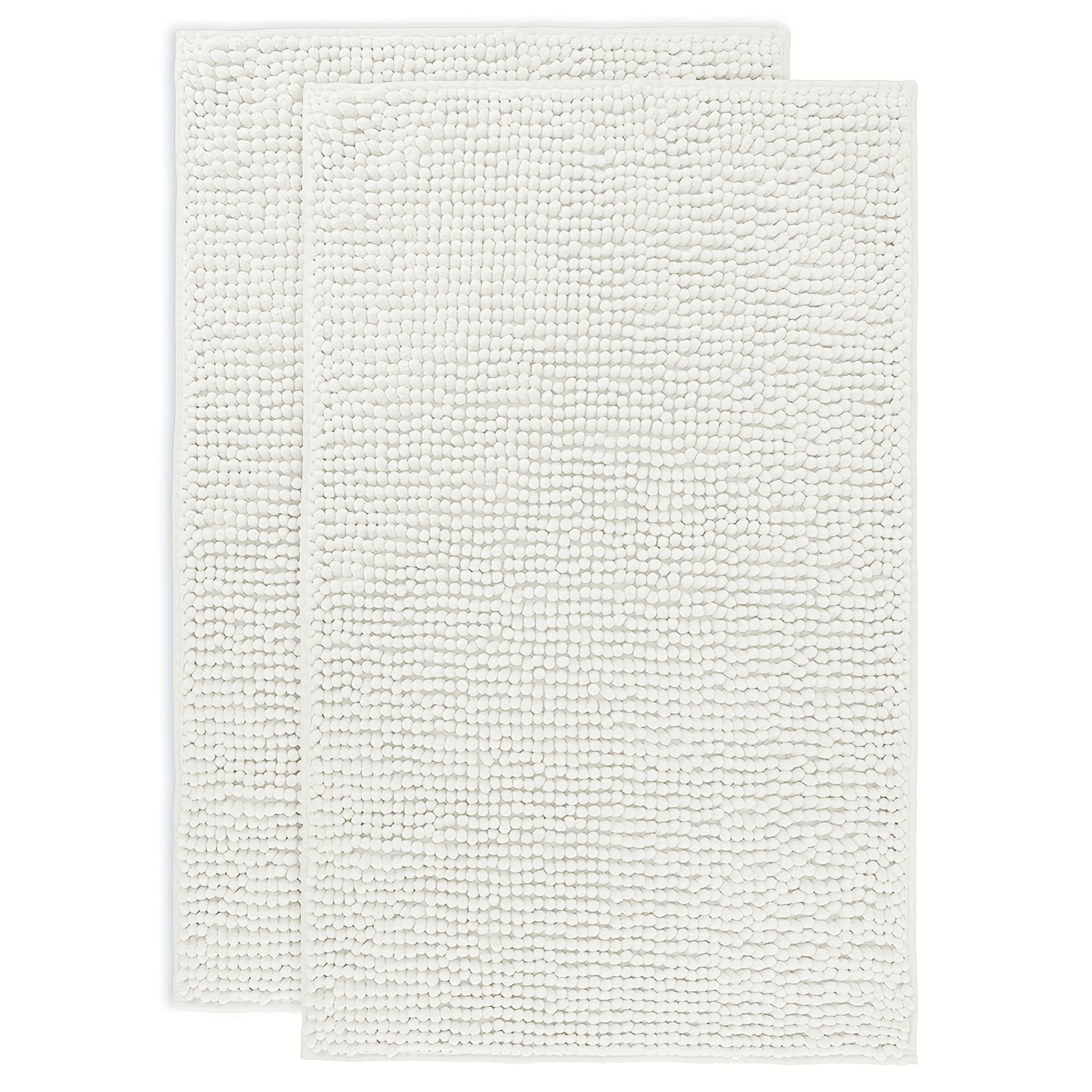 Chenille Bath Rug Extra Thick Soft Absorbent Non-Slip Bathroom Mat Machine Washable, Multiple Sizes & Colors