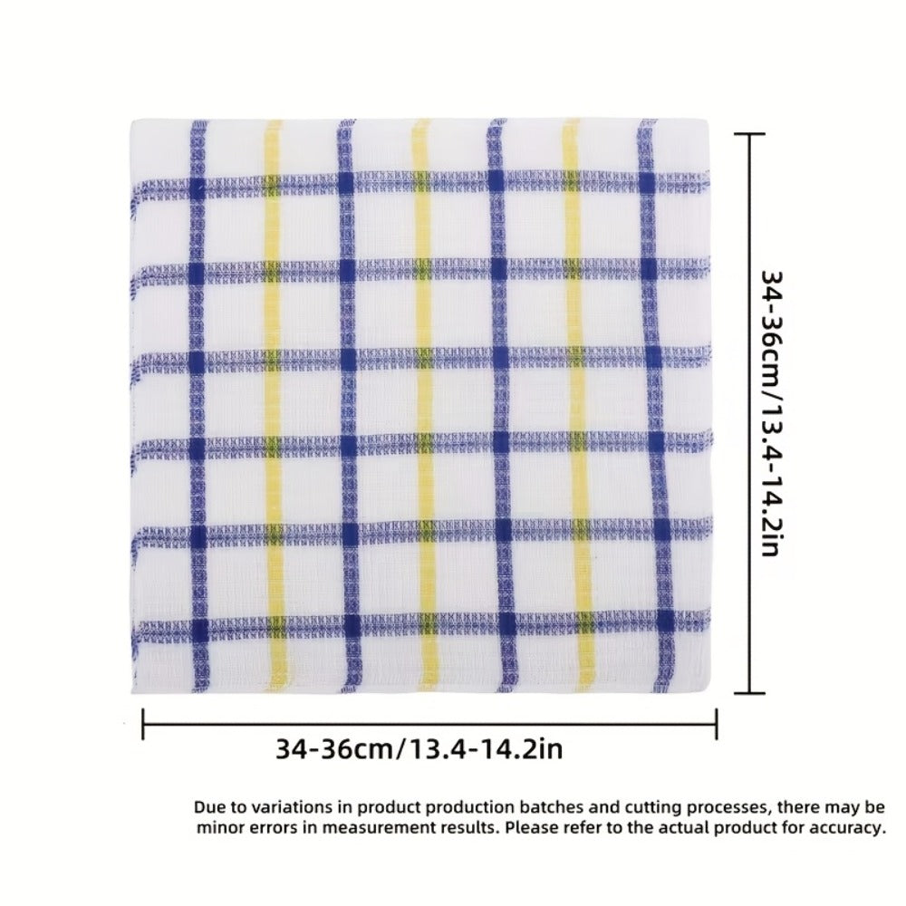 Kitchen Dishcloths Set 12 Pack - Soft Absorbent Reusable Cleaning Cloths, Quick Dry Square Dish Towels for Household, Car & Surface Wiping