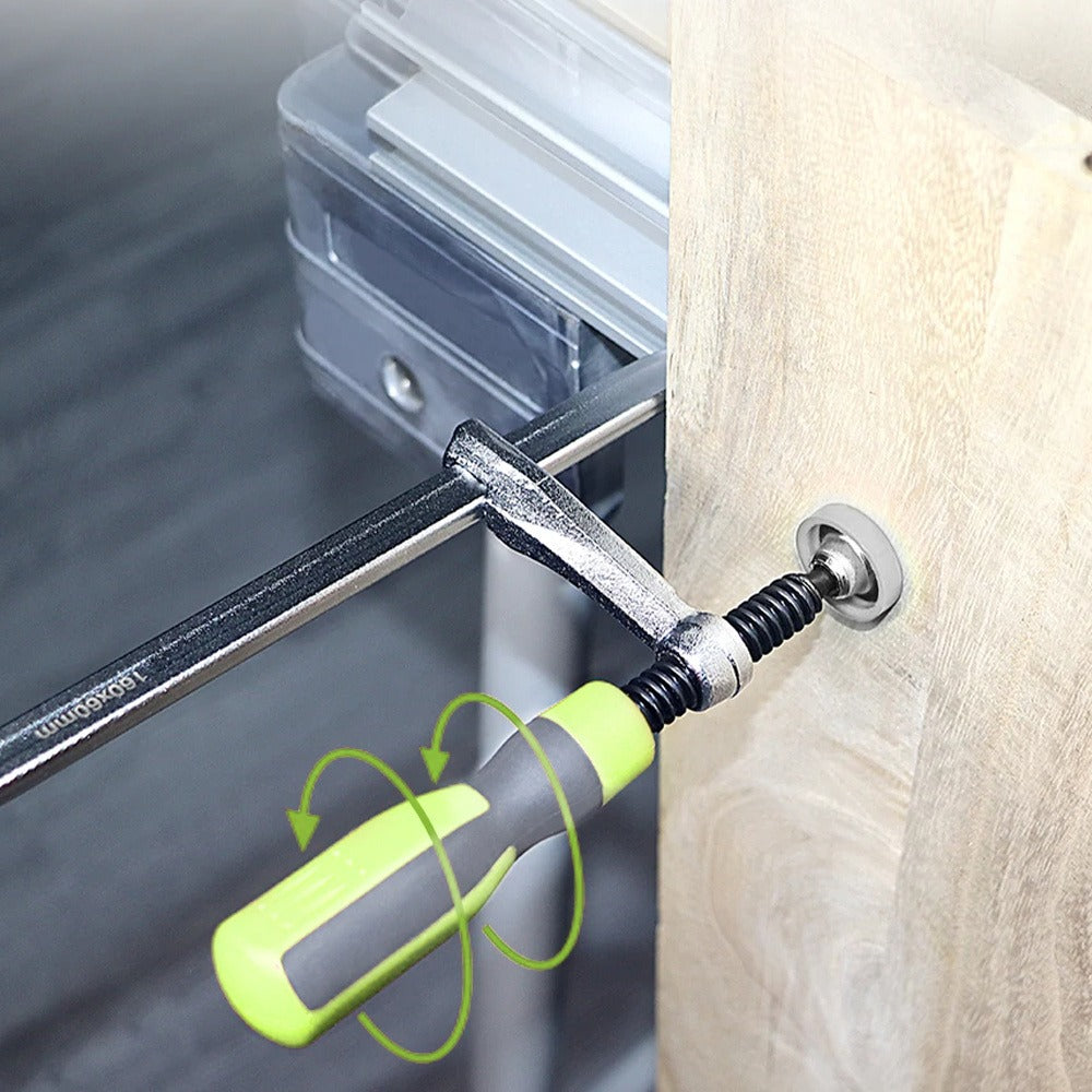 Track Saw Clamps 2pcs, Quick Adjust MFT Table Rail Clamps with Soft-Grip Handle, Compatible with Festool Track Saw Rail System, Woodworking Hold-Down Clamp for 19mm & 20mm MFT Holes