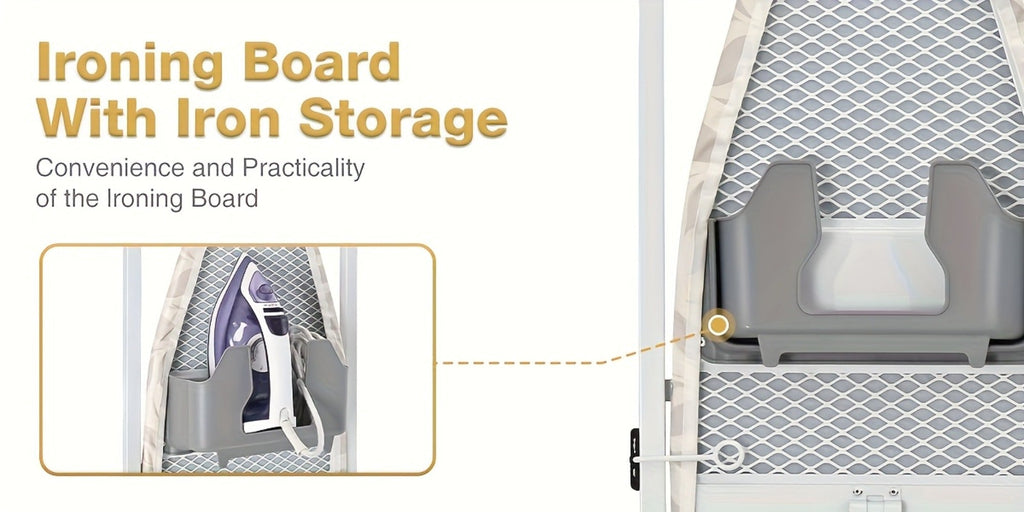 Wall Mount Ironing Board Foldable 36x12 Space Saving with Iron Holder Removable Heat Resistant Cover for Small Spaces Laundry Room Closet Apartment