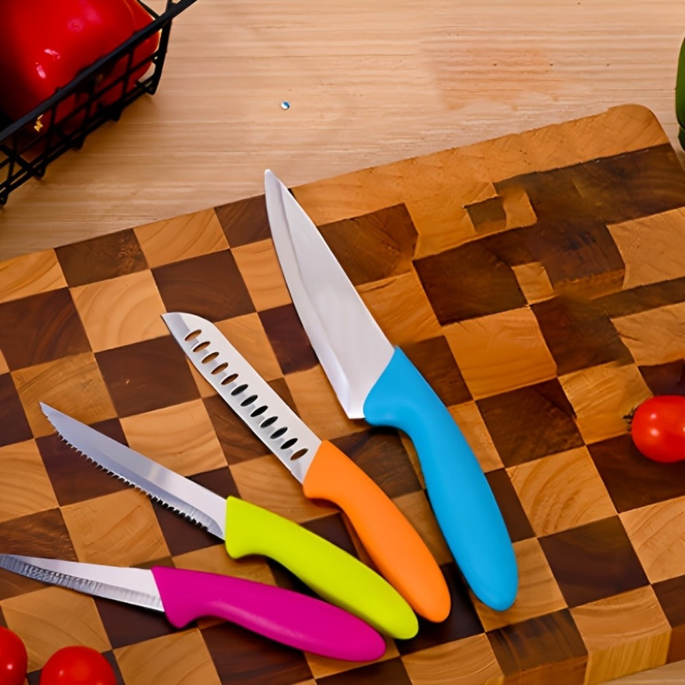 5-Piece Paring Knife Set Ultra Sharp German Steel Kitchen Knives PP Ergonomic Handle Fruit Vegetable