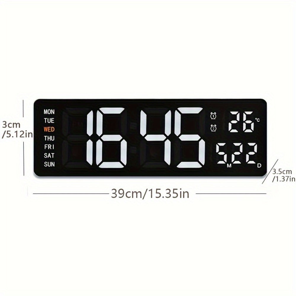 LED Digital Alarm Clock with Dual Alarm, Countdown Timer & 4-Level Dimmer for Bedside Nightstand