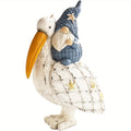 Pelican Gnome Figurine 11.5¡± ¨C Resin Coastal Beach Decor with Starfish & Seashell, Tabletop Statue for Home, Garden & Poolside ¨C Summer Gift & Nautical Decor