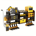 Power Tool Organizer Wall Mount with Charging Station | 3-Layer Cordless Drill Holder Storage Rack 45.5 Inch Heavy Duty ¨C Adjustable Garage Tool Shelf for Workshop & Tool Room