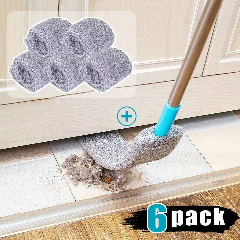 Dust Removal Brush Set of 6 with 5 Interchangeable Heads Washable Under Bed Furniture Sofa Floor Cleaning Brush Kit Soft Durable Extendable Gap Duster for Home