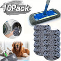 Reusable Microfiber Mop Pads 10-Pack Machine Washable Replacement Refill Pads for All Floor Surfaces Bathroom Bedroom Living Room Kitchen Hardwood Tile