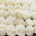 White Artificial Roses with Stem 50pcs ¨C Realistic Fake Silk Rose Flowers for Wedding Bouquets, Centerpieces, Home Decor & DIY Floral Arrangements