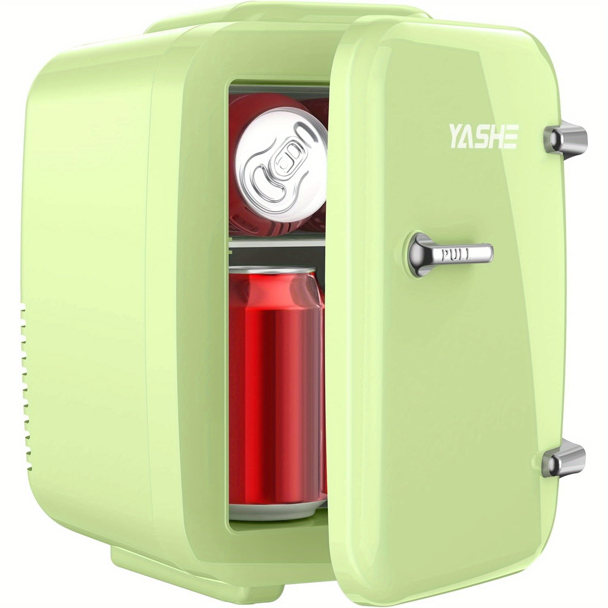 Mini Fridge 4 Liter 6 Cans - Thermoelectric Cooler and Warmer, 110V AC & 12V DC Portable Small Refrigerator for Bedroom, Office, Dorm, Car & Camping, Quiet 25dB Personal Mini Fridge 6 Colors