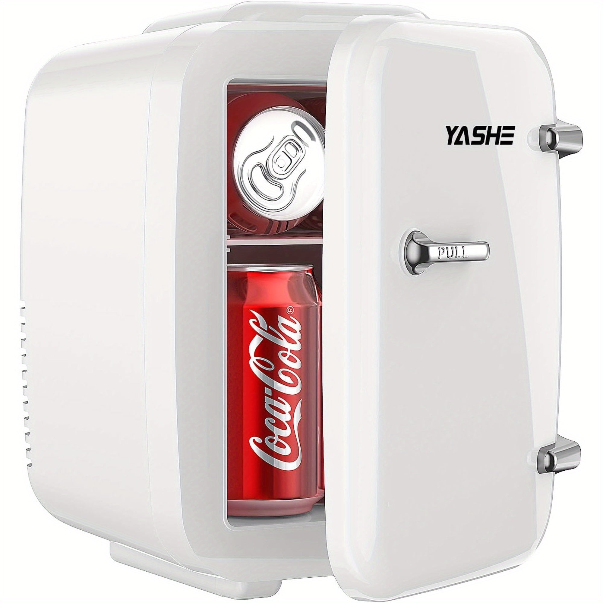 Mini Fridge 4 Liter 6 Cans - Thermoelectric Cooler and Warmer, 110V AC & 12V DC Portable Small Refrigerator for Bedroom, Office, Dorm, Car & Camping, Quiet 25dB Personal Mini Fridge 6 Colors