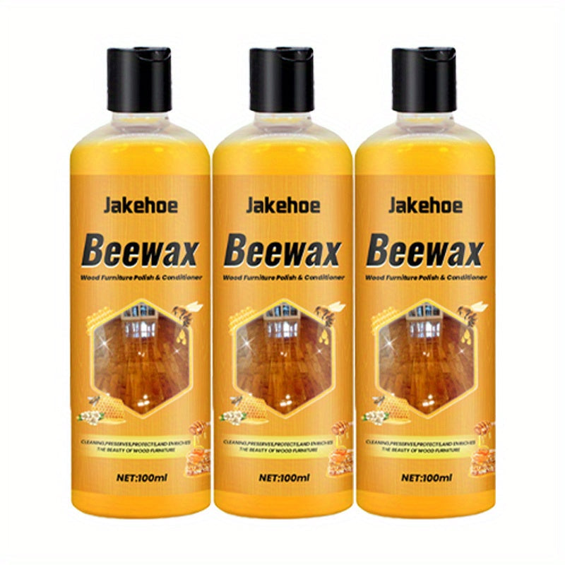 Beeswax Floor Cleaner & Polish - Natural Wood Floor Care Agent with Hydrogen Peroxide, Dust Prevention & Bright Polishing for Hardwood, Laminate & Tile Floors