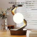 Floating Rotating Night Light with Wireless Charger ¨C Smart Desktop Visual Levitating Lamp with Light Sensor, Hand Wave Control, Atmosphere Mood Light for Bedroom Office Party Decor, Gift (Grey/White)