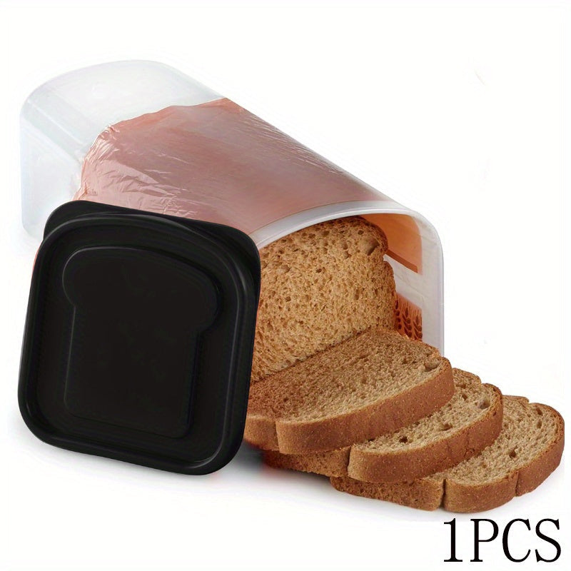 Bread Storage Container with Leak-Proof Lid - Stackable Spacious Toast Keeper Box Portable Reusable Food Storage for Kitchen Organization Camping Loaf Keeper