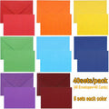 Blank Cards with Envelopes 4x6 Inch | 40 or 80 Sets Colorful Rainbow DIY Greeting Cards | Single Panel Holiday Christmas Birthday Note Cards Bulk Set | A Colors & B Colors for Crafts, Invitations, Thank You