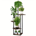 Plant Stand Indoor Multi Tier Corner Metal Flower Stand Tall Plant Shelf for Living Room Bedroom Patio Garden Balcony 5 Tier 7 Tier 9 Tier Black White Black Oak Utility Rack
