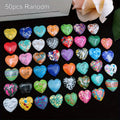Heart Shaped Stones 50 100pcs Colorful Rainbow Natural Stone Hearts for DIY Jewelry Making Yoga Meditation Worry Stones Christmas Valentine Gift Craft Supplies