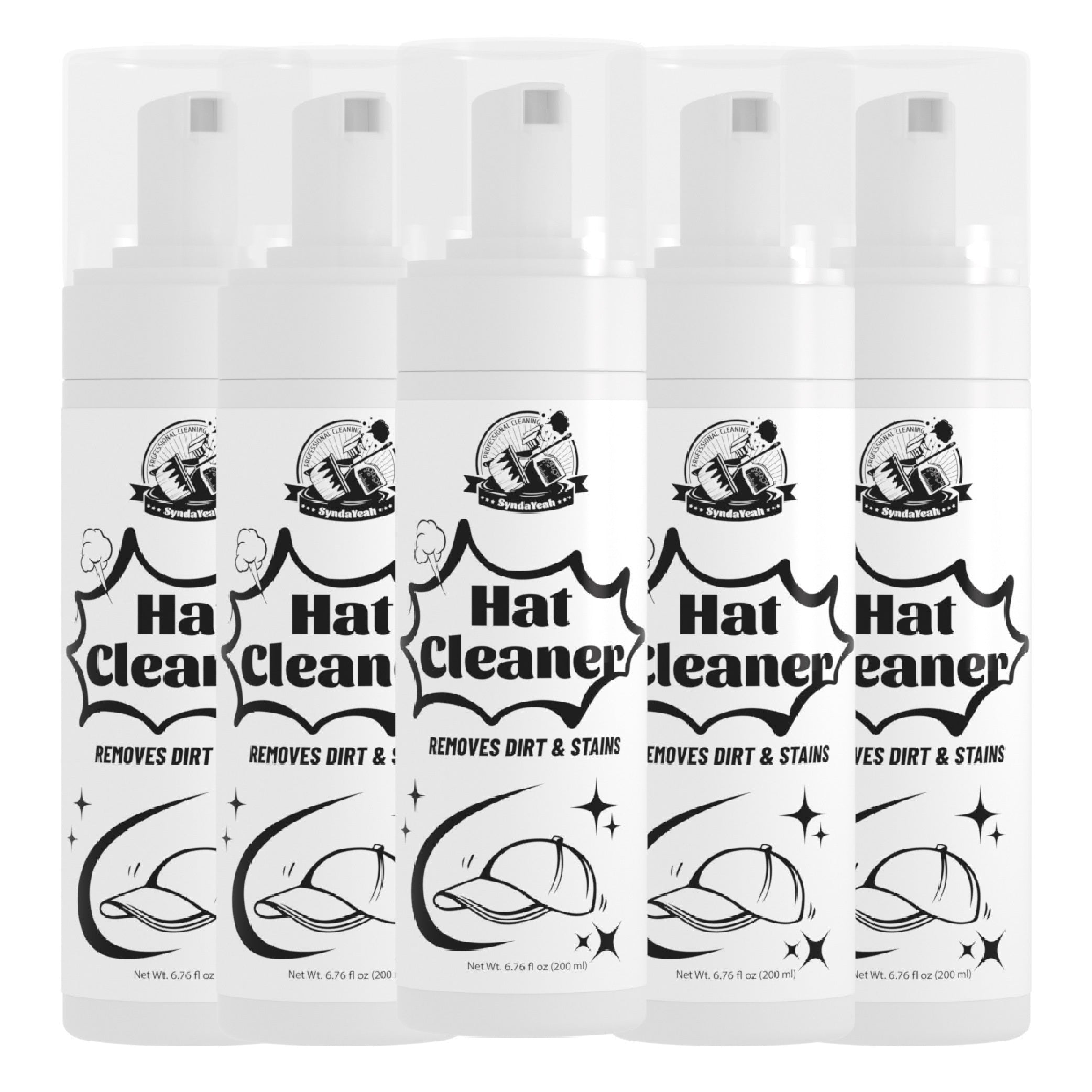 Hat Cleaner Foam Spray ¨C Professional Stain Remover for Wool, Felt & Fur Hats, Removes Dirt, Sweat & Fingerprints, 6.76 Fl Oz (200ml), All-Season Hat Care, Great Gift for Hat Lovers (1/2/3/5 Pack)