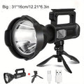 XHP90 High Power LED Flashlight USB Rechargeable Powerful Spotlight Searchlight ¨C 4 Modes, Camping Lantern Torch with Bracket for Fishing Camping Hiking Hunting Outdoor Adventure Patrol
