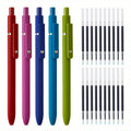 Gel Pen Set 25-Pack ¨C 5 Multicolor Pens + 20 Black Refills 0.5mm Fine Point Quick-Drying Smooth Writing No Feather Ink for Office School Journaling Gifting Vintage Morandi Gradient