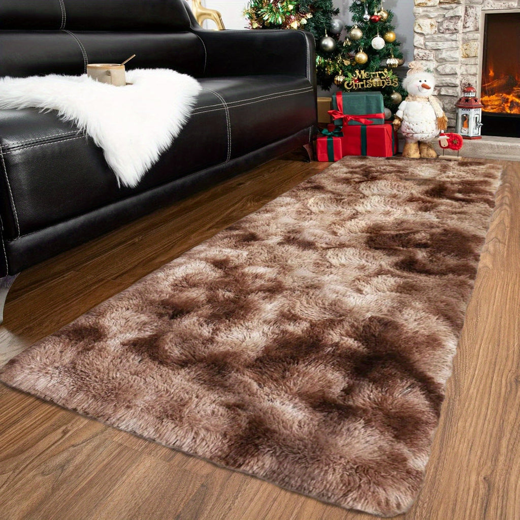 Tie-Dye Shaggy Fluffy Area Rug Non-Slip Machine Washable ¨C Soft Plush Fuzzy Carpet for Bedroom, Living Room, Hallway & Dorm ¨C 6 Colors, 4 Sizes: 2x6, 3x5, 6x9, 8x10 Ft