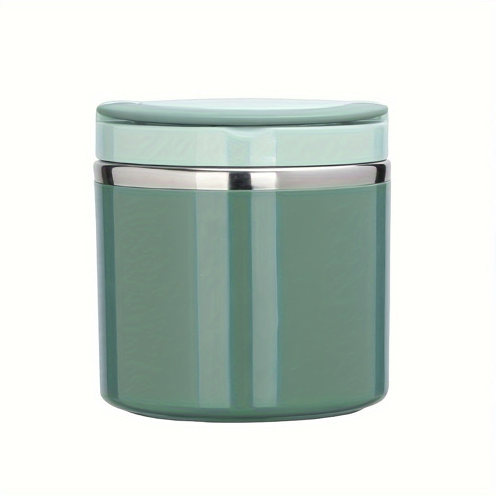 Stainless Steel Lunch Box 630ml Leakproof Stackable Thermal Bento Box with Handle 304 Steel Heat Cold Insulation Container for School Office Camping in Green Pink Blue