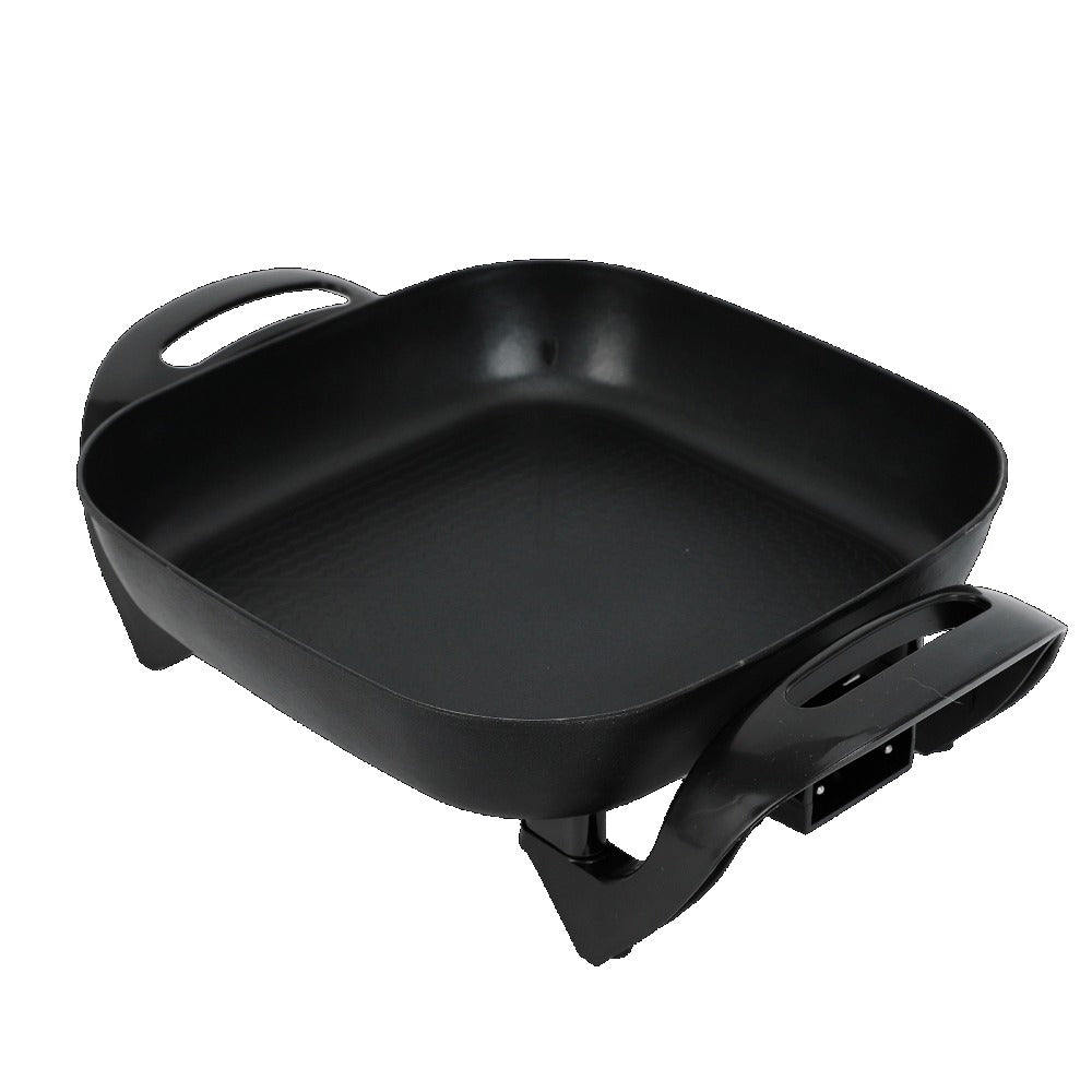 Electric Skillet 12x12 Inch Nonstick Ceramic with Glass Lid 1400W Adjustable Temperature up to 420¡ãF ¨C Aluminum Body Electric Frying Pan for Fry Bake Steam Simmer, Black & Copper