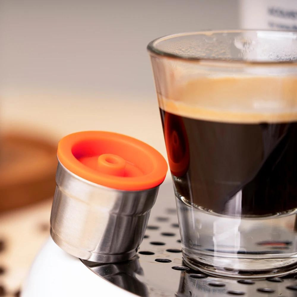 Reusable Coffee Filter Capsule for Illy Y3.2 & X7.1 Machines, Stainless Steel Refillable Coffee Pod Cup with Tamper, Eco-Friendly Reusable Espresso Capsule Accessory