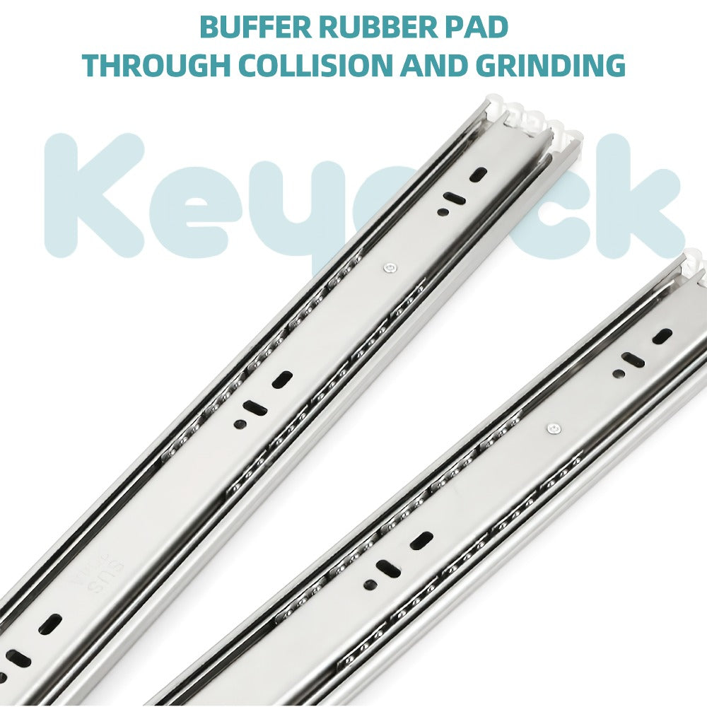 Ball Bearing Drawer Slides Full Extension 2 Pack ¨C Heavy Duty Stainless Steel Cabinet Slides Quiet Smooth Glide Side Mount 10 14 16 Inch for Kitchen Dresser Office Furniture DIY Cabinet