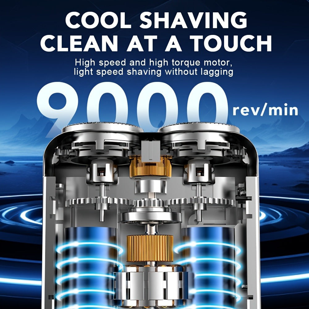 Mini Electric Shaver for Men ¨C USB Rechargeable Double Blade Razor with Digital Display & Travel Case, Compact Portable Shaving Kit Gift for Men, Boyfriend, Father¡¯s Day, Christmas