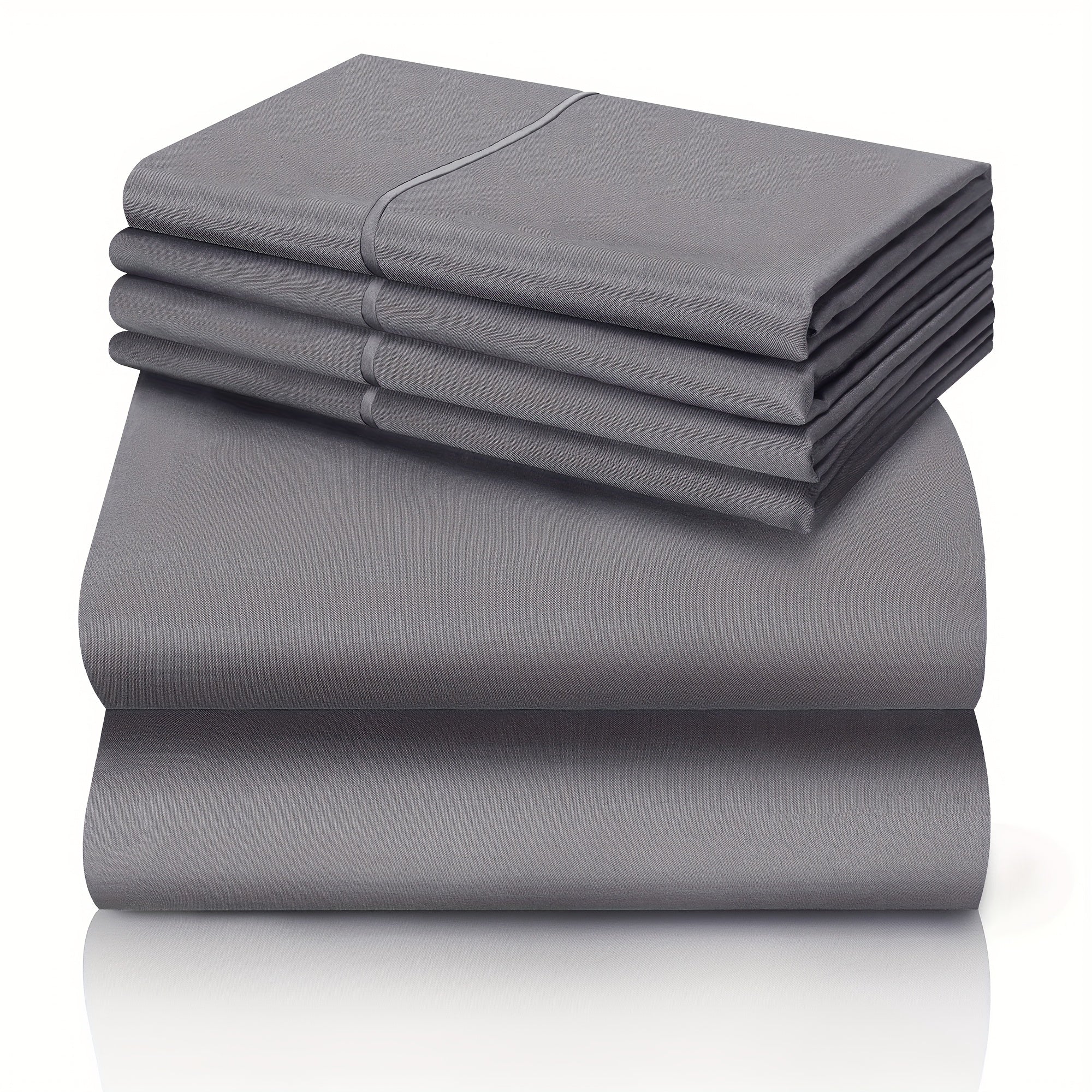 California King Sheet Set 6-Piece Breathable Cooling Bed Sheets Ultra-Soft Hotel Luxury Microfiber 18 Inch Deep Pocket Wrinkle Fade Resistant Flat Sheet Fitted Sheet 4 Pillowcases Multiple Colors