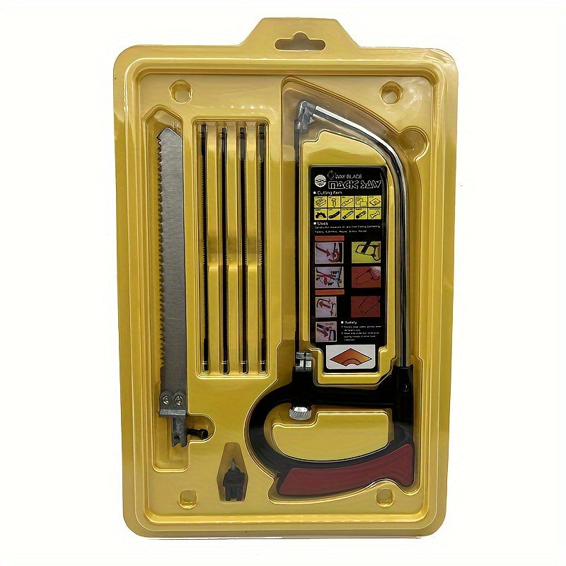 Hand Saw 7-in-1 Multifunctional Mini, Curved Devil Saw Set for Woodworking DIY, Compact Multi-Function Wood Cutting Saw Kit for Pruning, Trimming, Camping & Home Repair