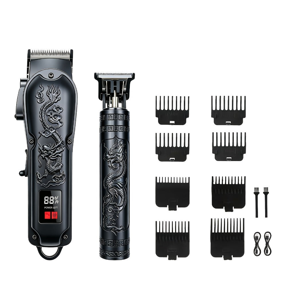 USB Precision Hair Clipper Set for Men ¨C Wireless Electric Clippers & Nose Trimmer Shaver, 2/4pcs Professional Cordless Grooming Kit for Personal Use, Hairdressing & Barber Gift