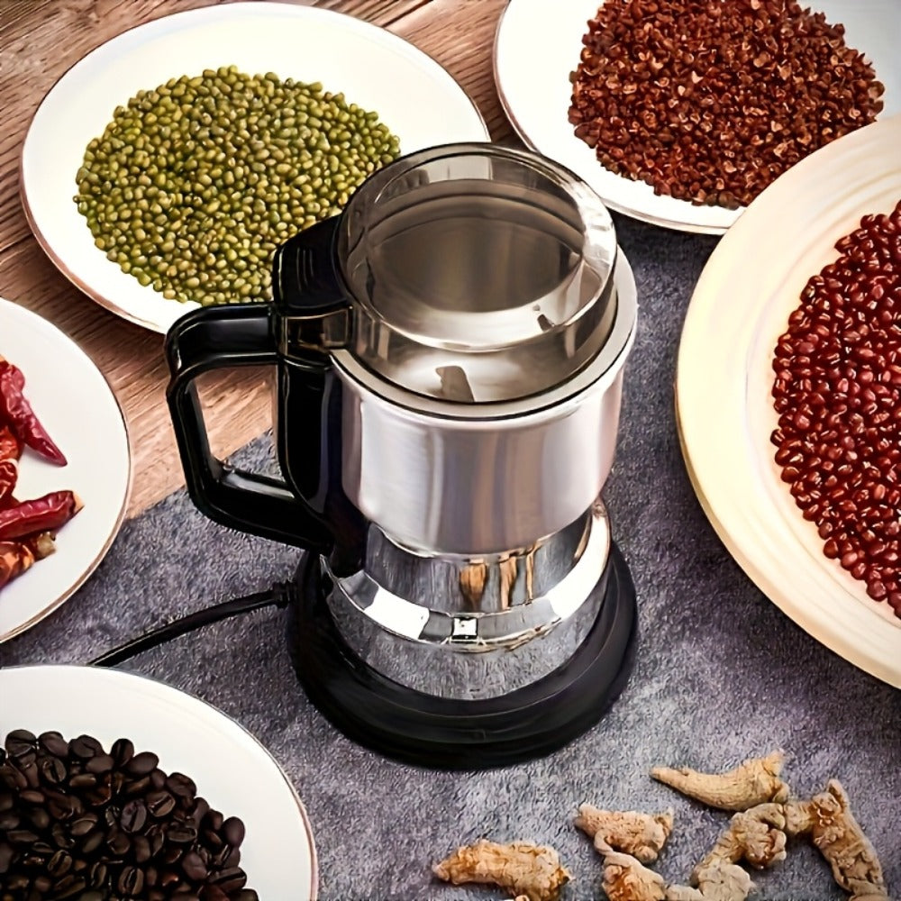 Electric Coffee Grinder 300W 25000RPM ¨C 8-Blade Stainless Steel Spice & Grain Mill for Coffee Beans, Nuts, Spices | Home, Cafe & Camping
