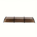 Door Window Awning Canopy 120x38 Inch Polycarbonate Rain Sun UV Snow Shield with Aluminum Bracket Easy Install Outdoor Porch Patio Entrance Shelter
