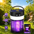 Solar Bug Zapper Electric 3-in-1 ¨C 3000V UV 365nm Mosquito Killer Rechargeable Insect Fly Trap with White Light & Flashlight, 2100 Sq Ft Coverage for Indoor Outdoor Home Patio Backyard Camping ¨C Black