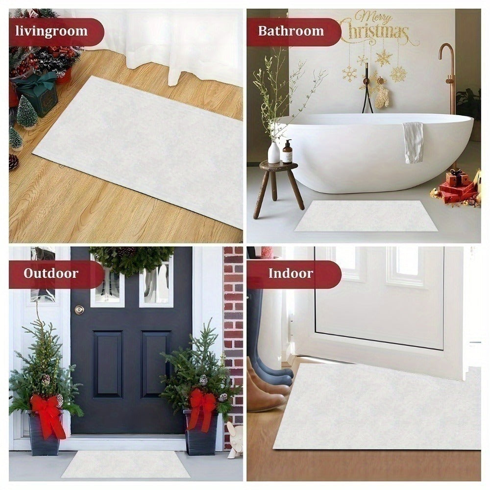 Cat Paw Print Non-Slip Doormat Indoor Outdoor Entrance Bedroom Living Room Floor Mat Flannel Washable Carpet Home Decor Gift