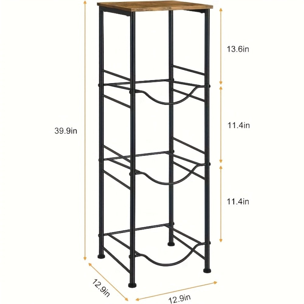 5-Gallon Water Jug Holder 3-Tier ¨C Heavy Duty Water Bottle Rack Organizer with Top Shelf & Adjustable Legs for Kitchen, Living Room & Office ¨C Particleboard & Steel Frame, White, Brown & Black