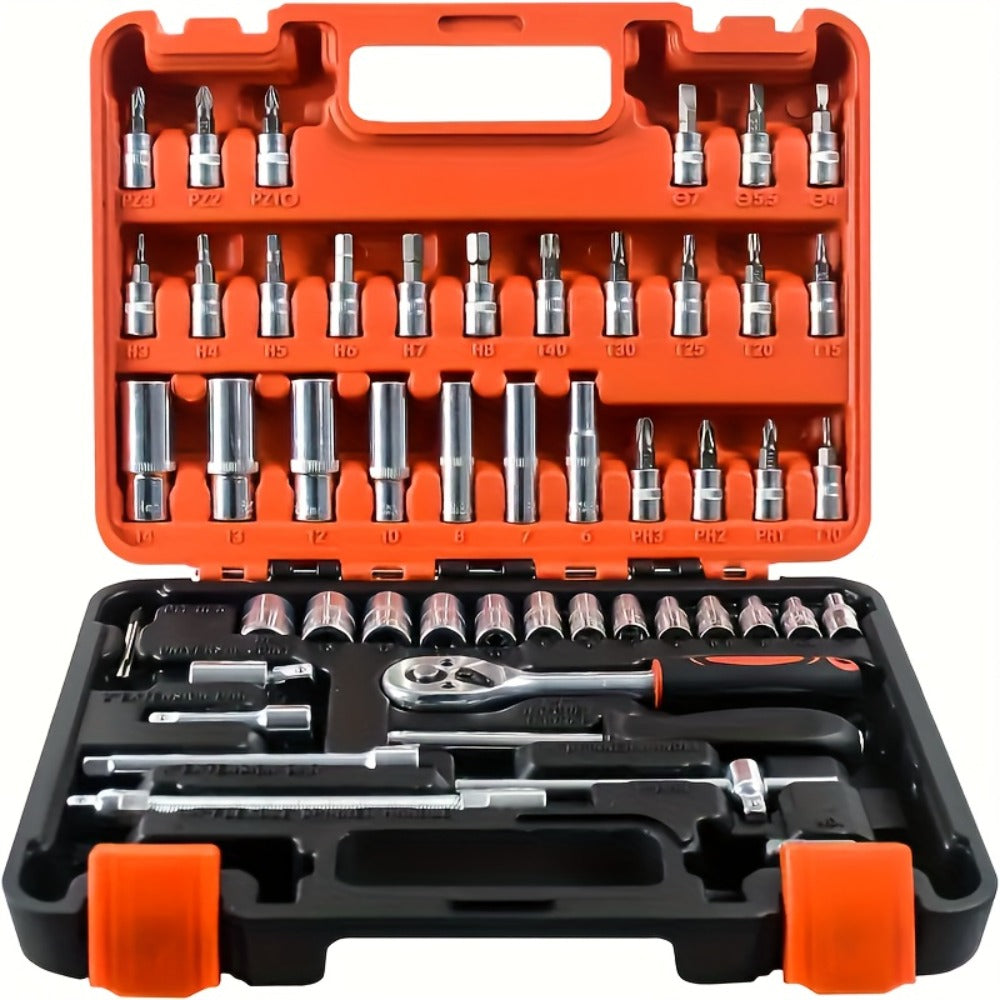 Premium Stainless Steel Repair Tool Kit 55/82/94/121PCS ¨C Complete Automotive & Home Repair Set | Multi-Function Hand Tools | No Charging Required | Easy to Use | Perfect Gift for Men