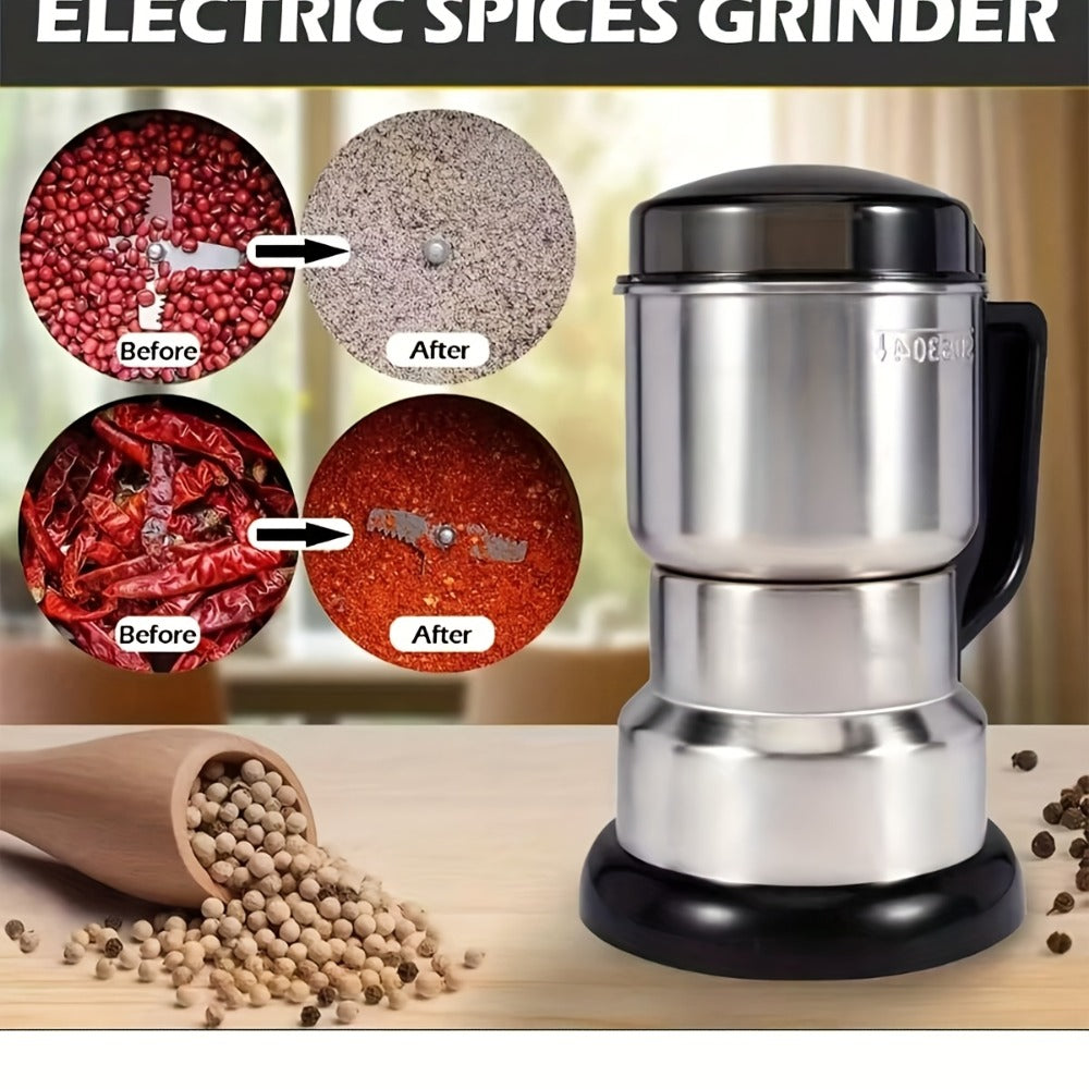 Electric Grain Grinder Mill ¨C High-Speed Spice Coffee Herb Grinding Machine with Powerful Motor, Compact Design for Home Kitchen Use, 1 or 2 Piece Set Available