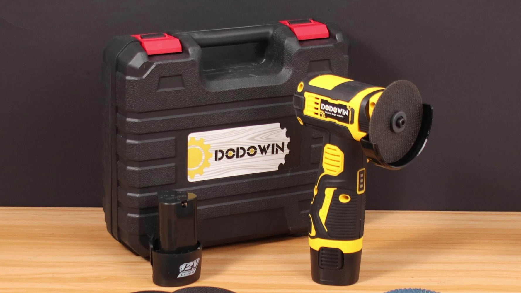 Mini Cordless Angle Grinder 19500RPM ¨C Electric Grinding Polishing Tool for Metal Wood Stone Concrete | Lithium Power Grinder with Battery Options