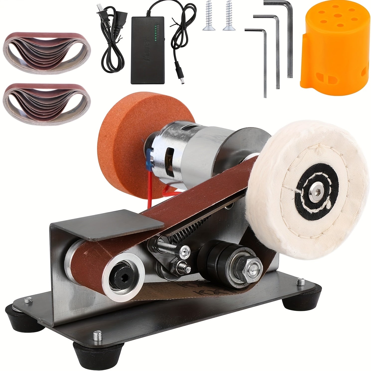 Electric Bench Grinder & Knife Sharpener - 15¡ã Angle 7-Speed Tabletop Sanding Machine for Woodworking, Metal Grinding & Knife Making