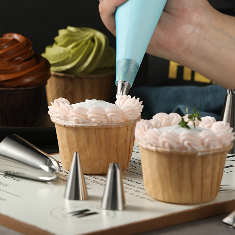 386 Pcs Cake Decorating Baking Set with Piping Nozzles & Frosting Tips ¨C Complete Beginner Baking Tool Kit with Floral Nozzles, Pastry Tips & Decorating Tools
