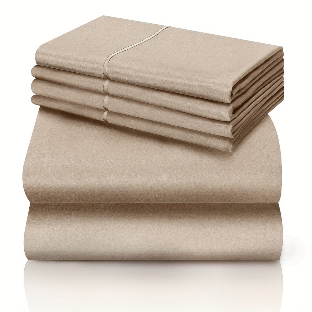California King Sheet Set 6-Piece Breathable Cooling Bed Sheets Ultra-Soft Hotel Luxury Microfiber 18 Inch Deep Pocket Wrinkle Fade Resistant Flat Sheet Fitted Sheet 4 Pillowcases Multiple Colors