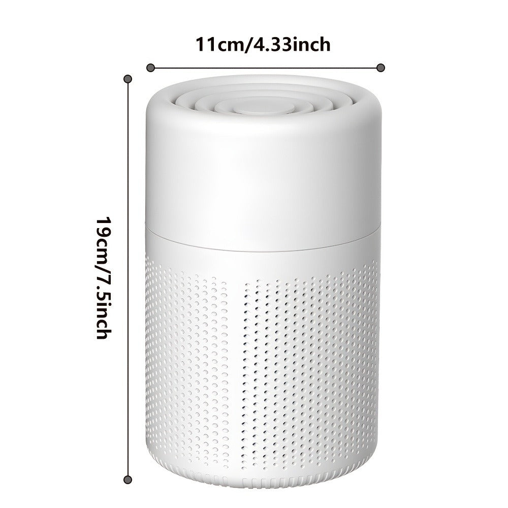 HEPA 3-in-1 Air Purifier with Air Quality Sensor & Sleep Mode | Removes Pet Odors, Allergens, Dust & Smoke | Compact Quiet Air Cleaner for Bedroom, Office & Living Room | Pet Friendly White