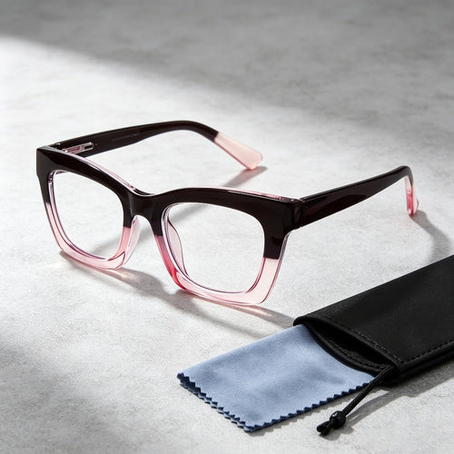 Blue Light Blocking Reading Glasses 3 Pack - Anti Blue Light Computer Readers for Women and Men, Square Spring Hinge Frames with Eyeglass Cloths and Bags, Multiple Magnifications
